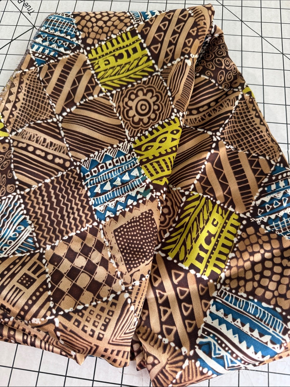 3 Yards JoAnn Exclusive Slinky Polyester Jersey Knit Fabric 60” Tribal Geometric
